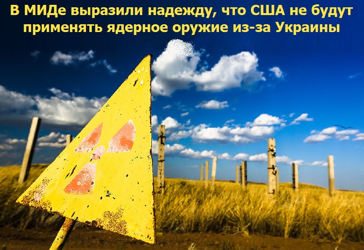 В МИДе выразили надежду, что США не будут применять ядерное оружие из-за Украины