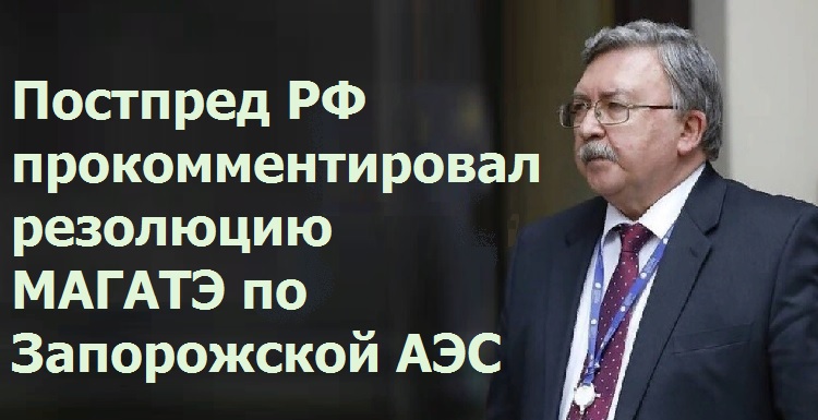 Постпред РФ прокомментировал резолюцию МАГАТЭ по Запорожской АЭС