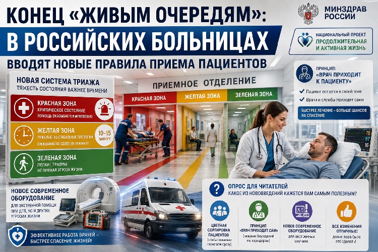 Конец «живым очередям»: в российских больницах вводят новые правила приема пациентов Конец «живым очередям»: в российских больницах вводят новые правила приема пациентов